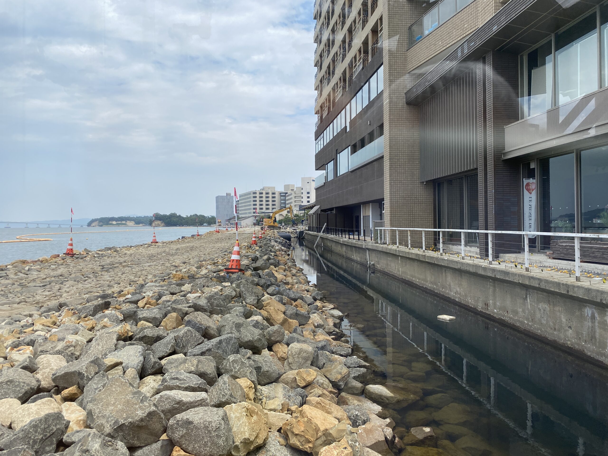 護岸工事見学エリア